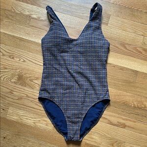 Athleta Seersucker One-Piece Swimsuit - multicolor